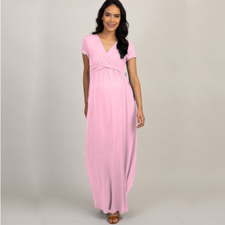 Comfy V-Neck Maternity Dress W2002