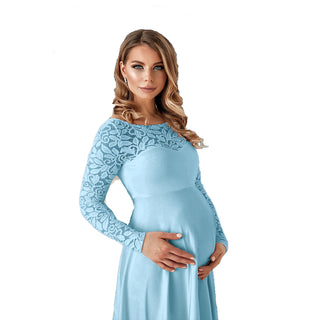 Lace Long Sleeve Maternity Gown W2007