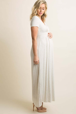 Comfy V-Neck Maternity Dress W2002