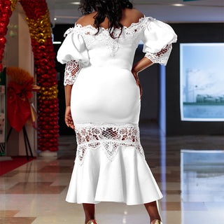 Luxury Lace Mermaid Maternity Gown W2039