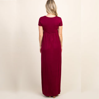 Comfy V-Neck Maternity Dress W2002