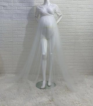 Lace Sheer Maternity Photoshoot Dress W1010